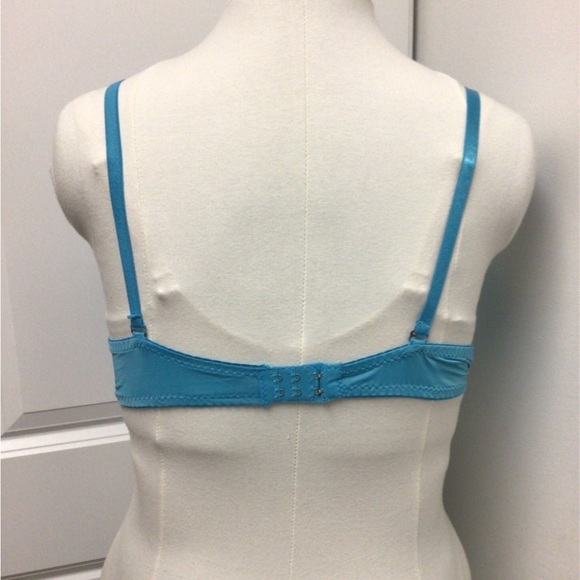 Mamia Women’s 1/2 Lace Front Cup Padded Bra, Blue, size 40C - Picture 9 of 9